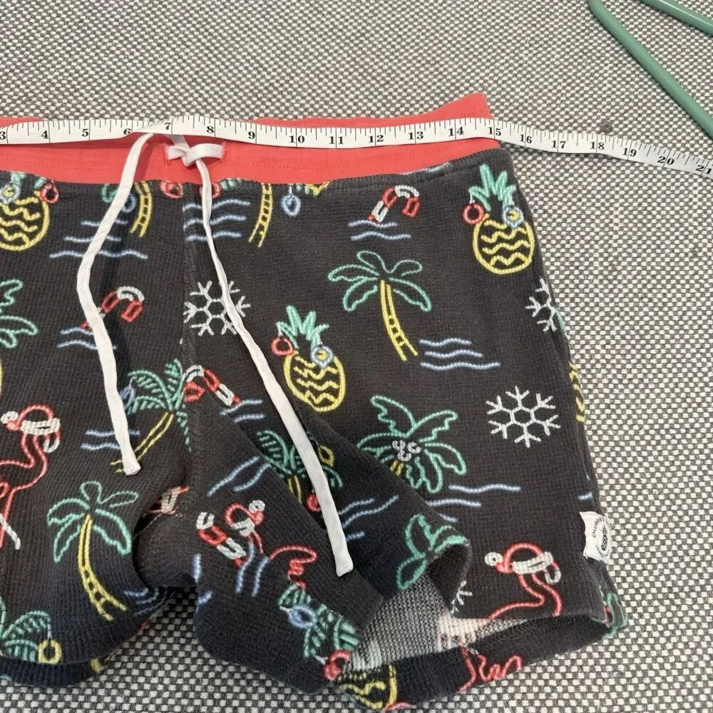 Chubbies Kids  Waffle Knit Lounge Top AndShorts Candy Cane Lane Size S